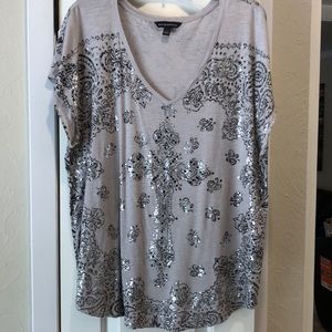 Cap sleeve cross shirt